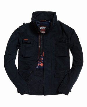 Superdry Classic Rookie Pocket Férfi Kabát Fekete | HZWVP3294